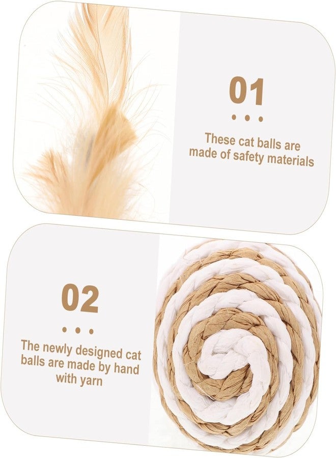 THE DDS STORE 3 Pcs Cat Toy Combo Interactive Ball Cat Scratch Sisal Ball and Kitten Scratching Post Cat Scratcher (Color May Vary) - Image 4